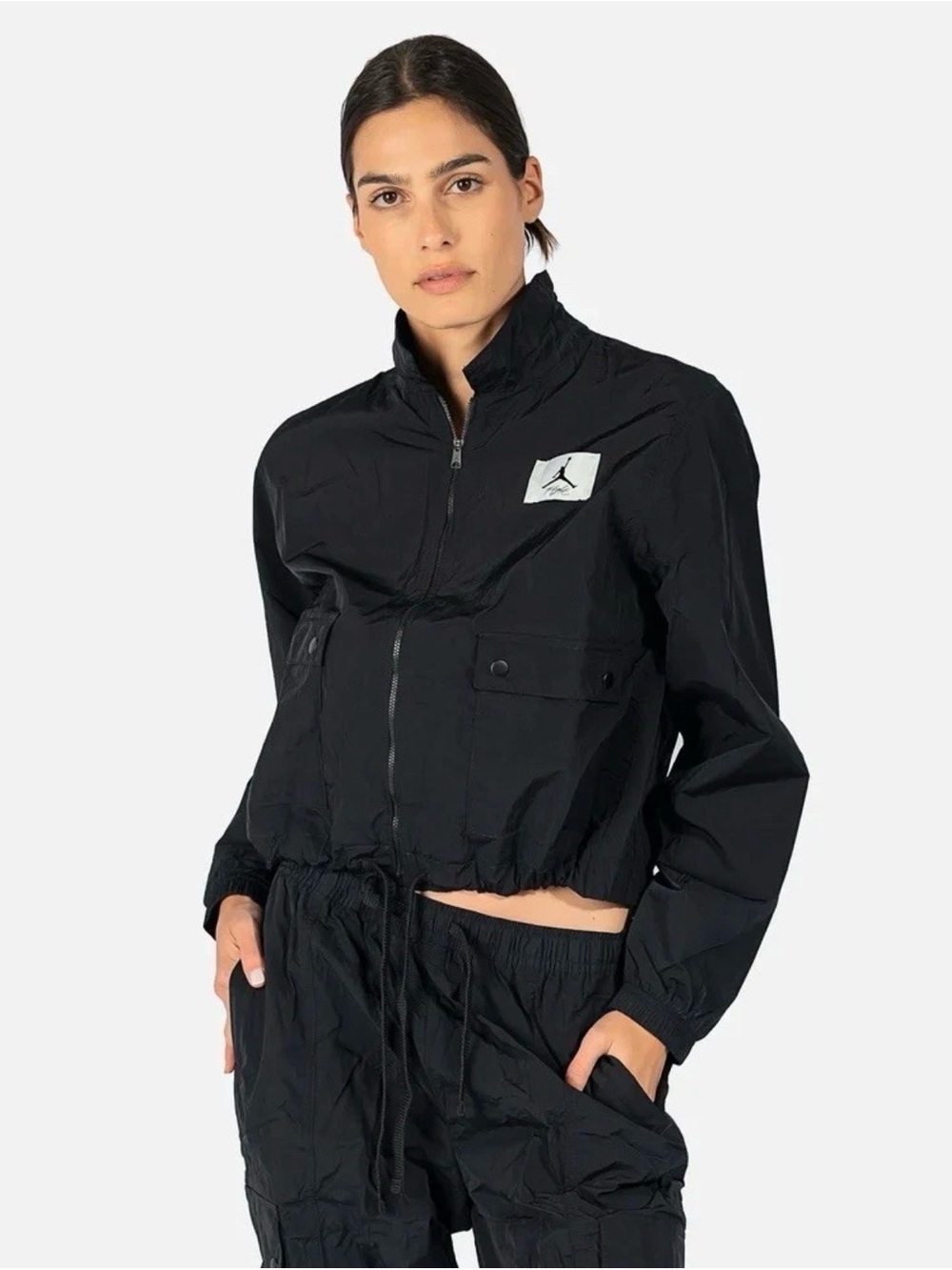 Jordan Flight Women's Coaches Jacket Black XS NWT - Cropped Windbreaker